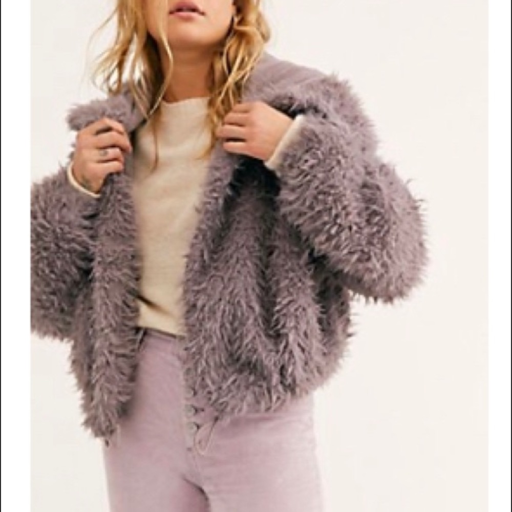 Free People Lavender Teddy Jacket